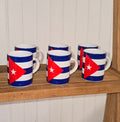 Cuban Flag Espresso Mug Set – 6 Pack 3 oz Ceramic Cups