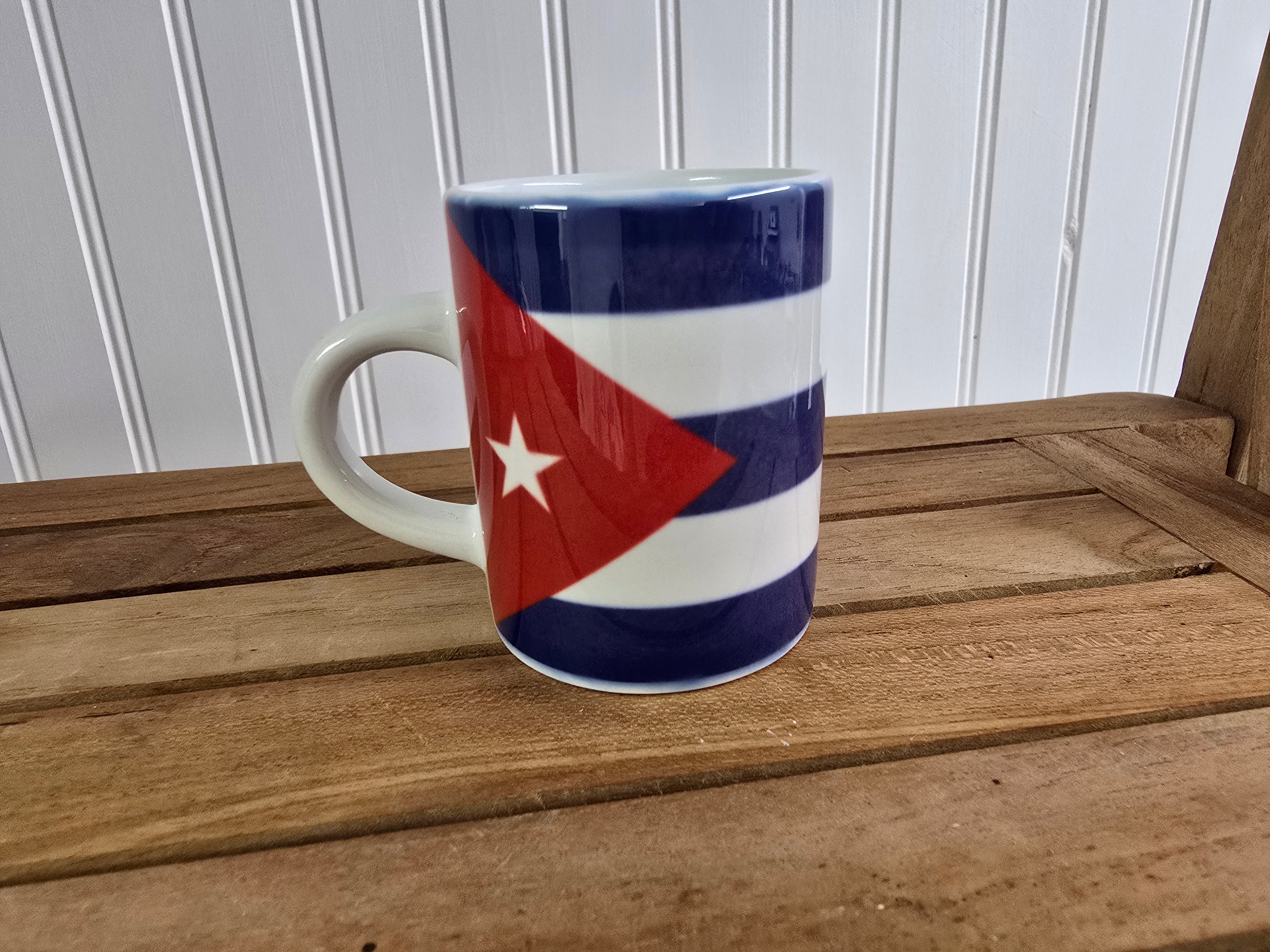 Cuban Flag Espresso Mug Set – 6 Pack 3 oz Ceramic Cups