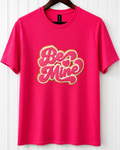 Cute and stylish "Be Mine" T-shirt featuring a retro Valentine's design.